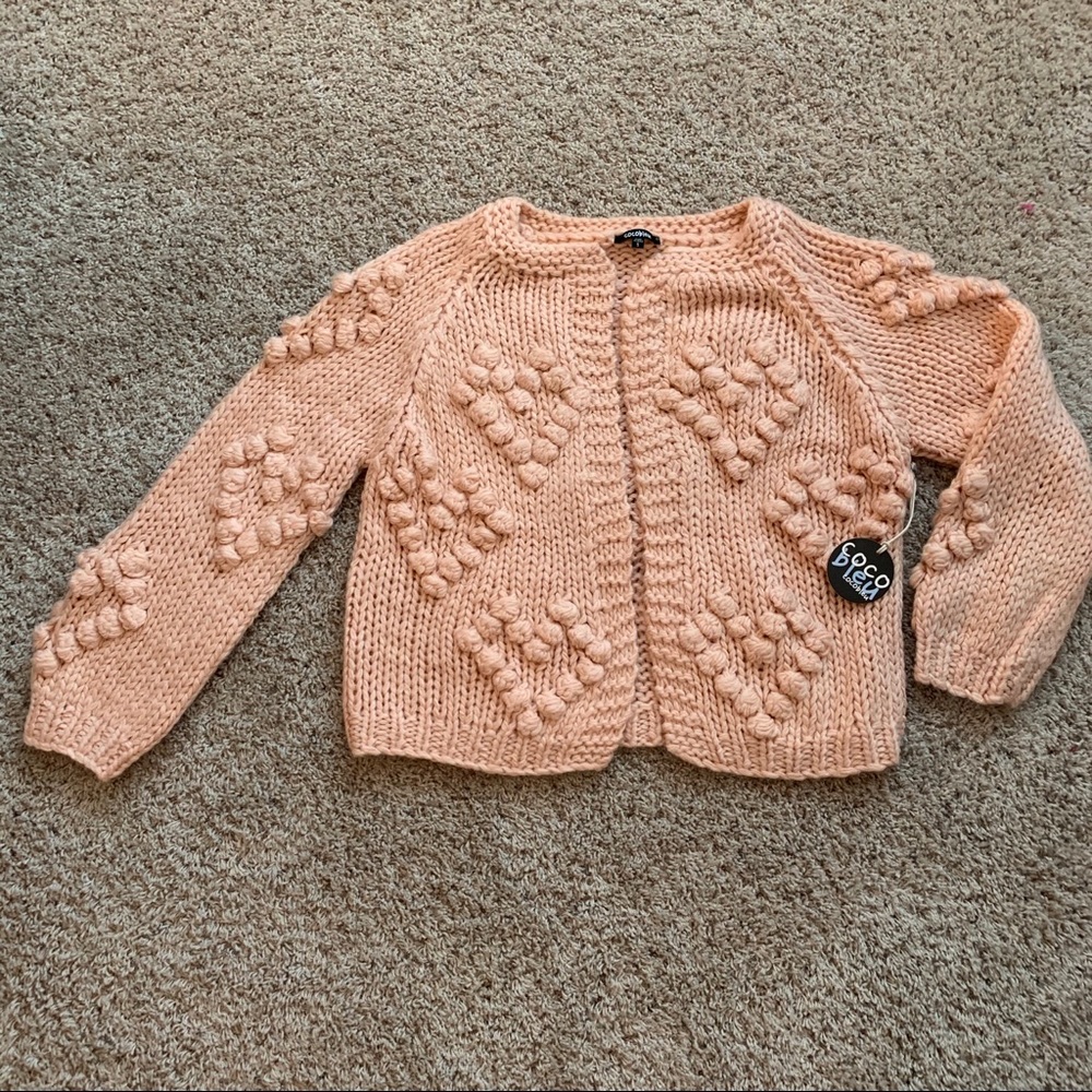 Heart Pom cardigan